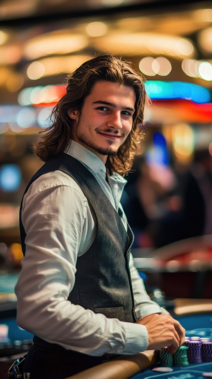 Meja Sic Bo live dealer di platform ana slot dengan dadu dan area taruhan yang jelas